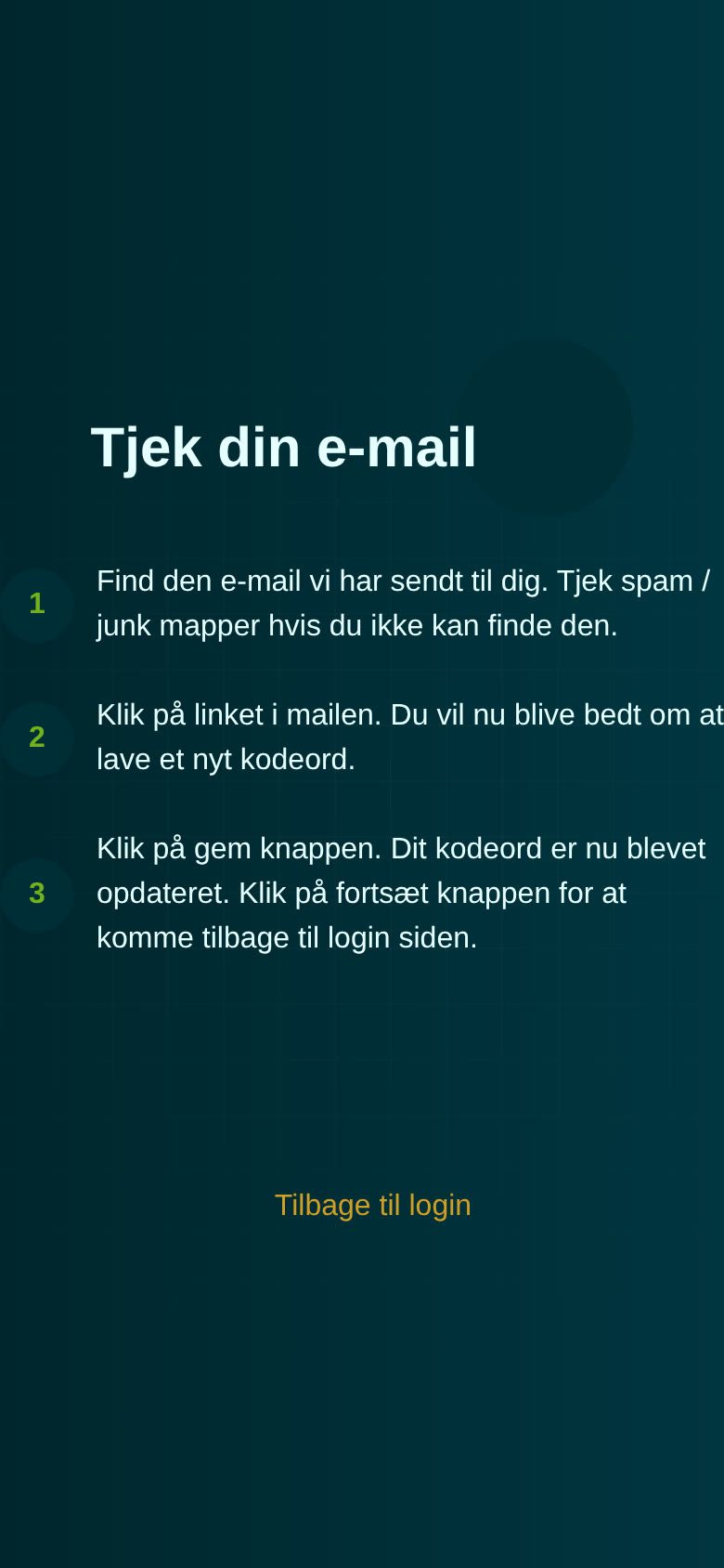 Siden Tjek din e-mail med tre trin
